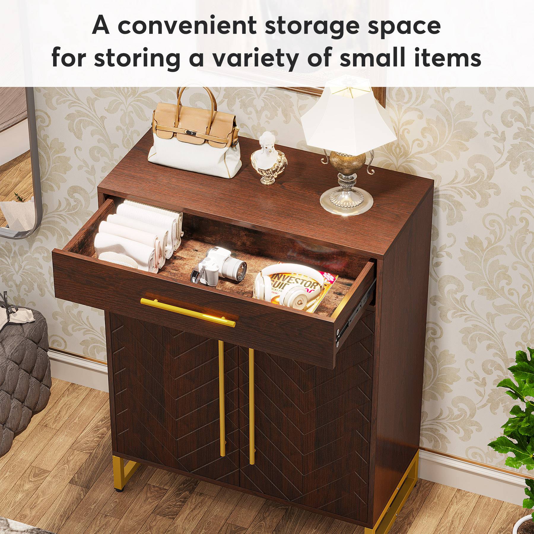 Tribesigns Shoe Cabinet, 20 Pair Shoe Organizer with Drawer & Adjustable Shelves Tribesigns